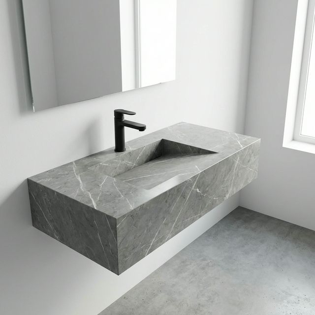 Gri Mermer Minimal Modern