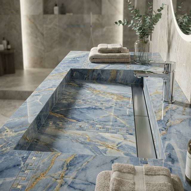 Mavi Gold Mozaik Rampa