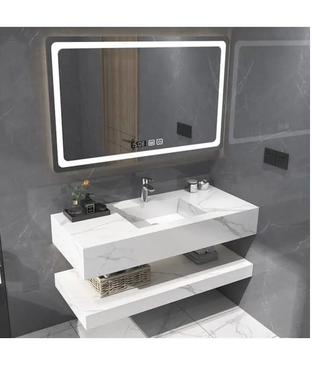 Beyaz Calacatta Raf Sistemli